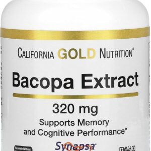 California Gold Nutrition Bacopa Memory Cognitive Extract 320 mg, 120 Veggie Caps