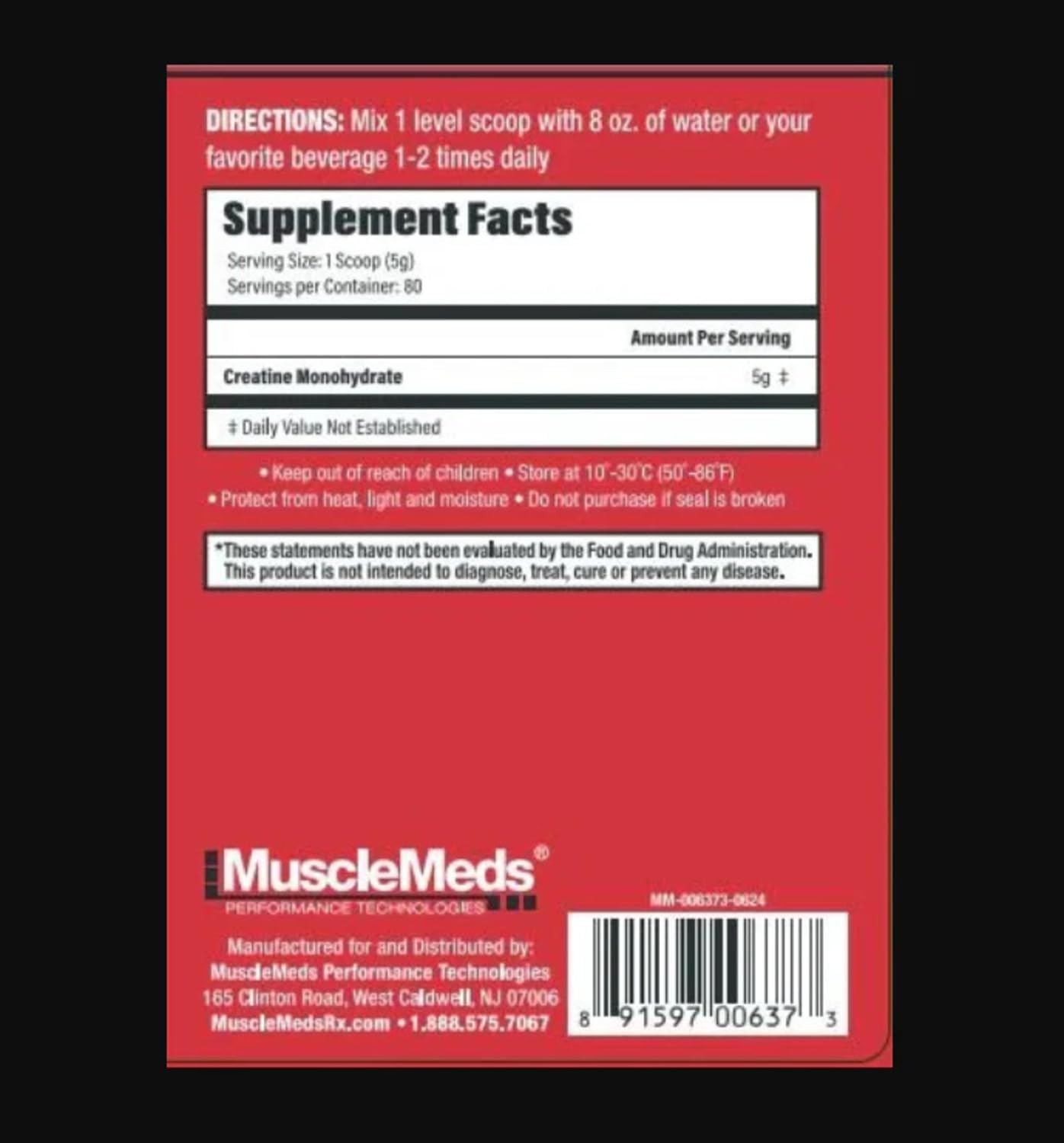 MuscleMeds Creatine Monohydrate Micronized Formula for Muscle Growth & Recovery – 80 Servings - Görsel 2