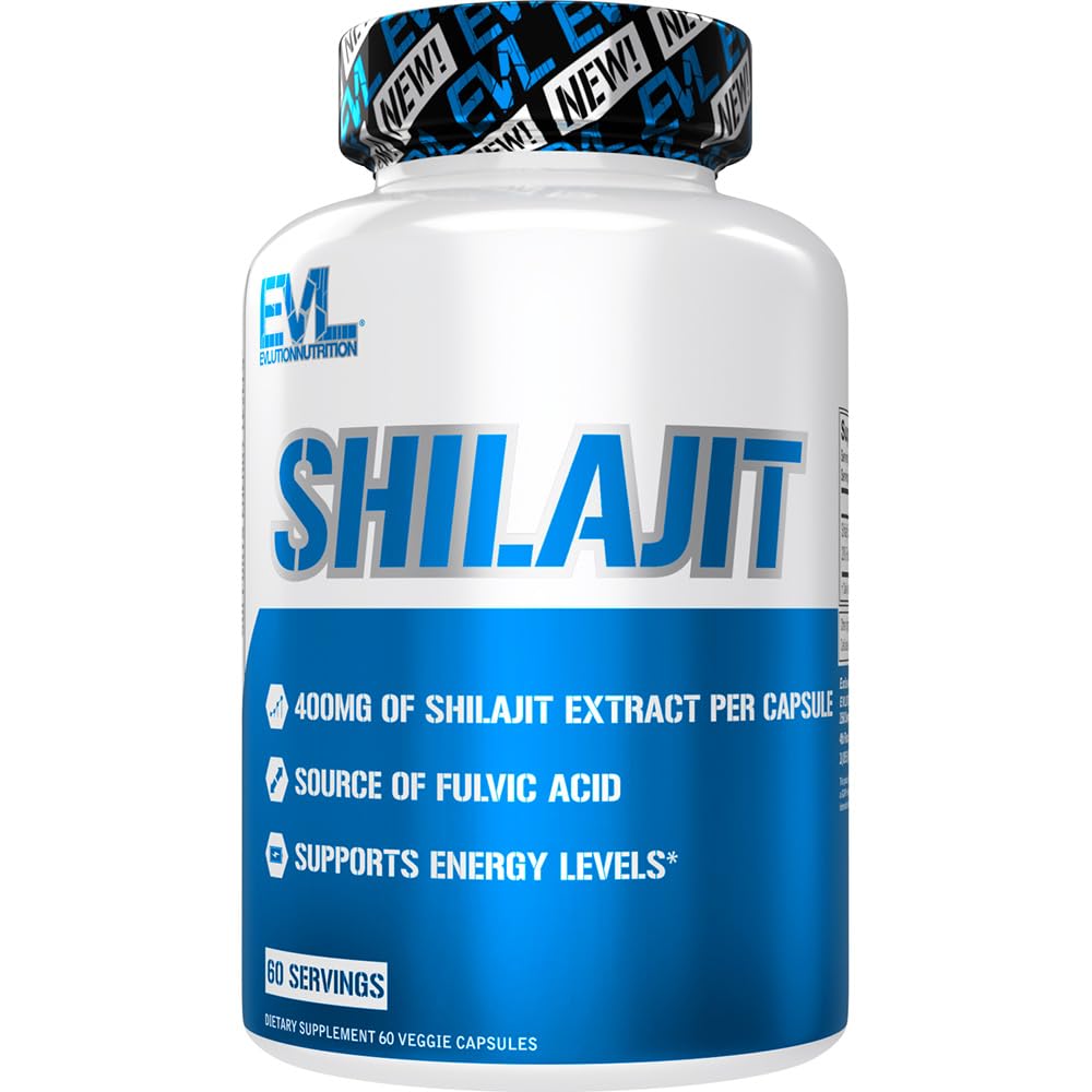 EVLution Nutrition Shilajit Fulvic Acid 60 Vegetarian Capsules