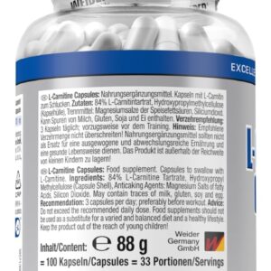 Weider L- Carnitine 1500 Mg 100 Caps