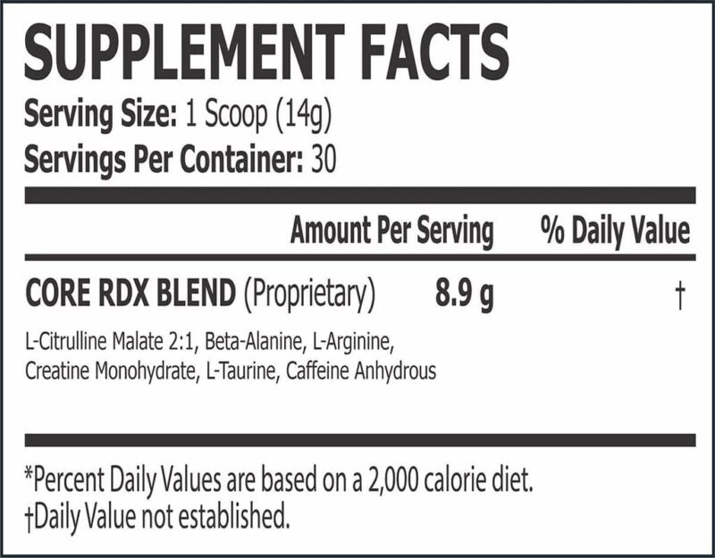CORE CHAMPS RDX PREWORKOUT (ABD VERSİYON FDA ONAYLI) - Görsel 3