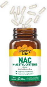 Country Life NAC N-Asetil Sistein 750 mg, 60 Vegan Kapsül - Görsel 2