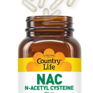 Country Life NAC N-Asetil Sistein 750 mg, 60 Vegan Kapsül