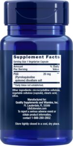 Life Extension PQQ Pyrroloquinoline Quinone 20 mg, 60 Vegetarian Capsules - Görsel 2
