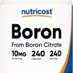 Nutricost Boron Citrate Bone strength 10mg 240 Vegetarian Capsules, Gluten Free and Non-GMO