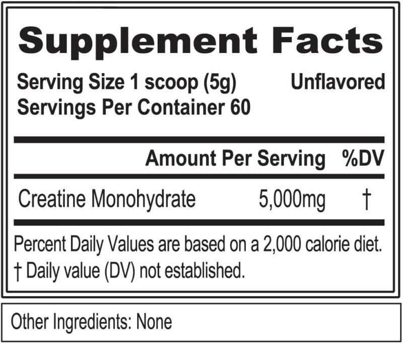 Evlution Nutrition Creatine 5000 - Supports Faster Recovery, Lean Muscle Growth & Performance - Pre & Post Workout Powder - 5000mg Pure Creatine Monohydrate Per Serving - 60 Servings - Unflavored - Görsel 3