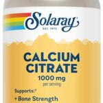 Solaray Calcium Citrate 1000mg - Chelated Calcium Supplement - Vegan - 30 Servings, 120 VegCaps