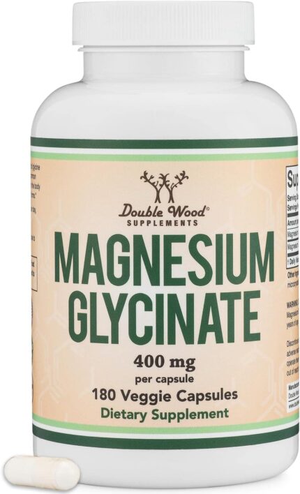 DOUBLE WOOD Magnesium Magnezyum Glycinate 180 Caps