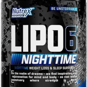 Nutrex Lipo 6 Nighttime Fat Burner Melatonin Sleep Aid & Weight Loss Diet Pills