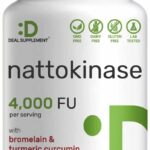 Deal Supplement Nattokinase Bromelain Turmeric 4,000 FU Per Serving, 240 Veggie Capsules