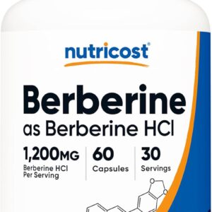 Nutricost Berberine HCl 1200mg , 60 Vegetarian Capsules Weight Management