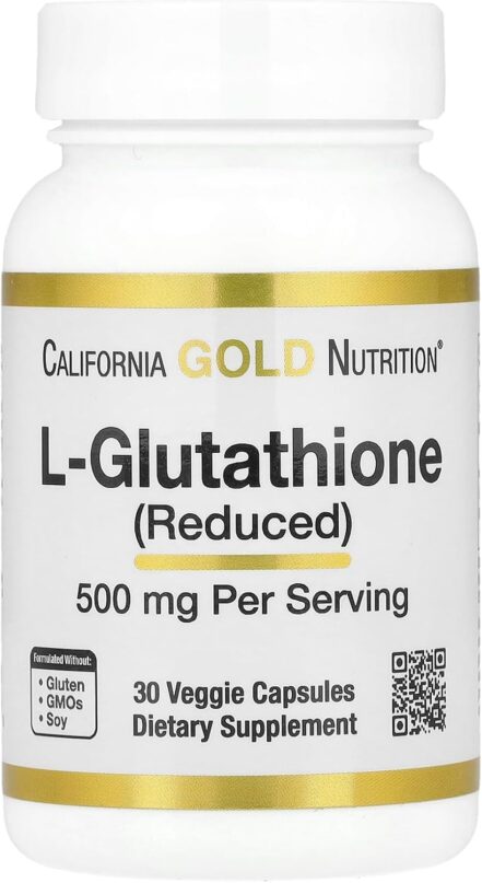 California Gold Nutrition L-Glutathione Glutatyon 500 Mg 30 Caps