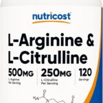 Nutricost L-Arginine(Arjinin) L-Citrulline(Sitrulin) Complex 750mg, 120 Caps