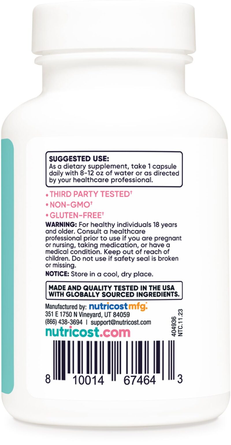 Nutricost Women Biotin With Folate & Marine Collagen Hair Skin & Nails 10,000 mcg 120 Capsules - Görsel 3
