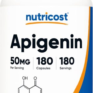 Nutricost Apigenin 50mg, 180 Capsules - Non-GMO, Gluten Free, Vegan