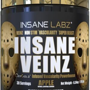 Insane Labz Insane Veinz Gold Nitric Oxide Preworkout Hydromax Nitrosigine Glycerol 30 Servis