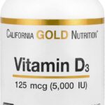 California Gold Nutrition, Vitamin D3, 5,000IU, Cholecalciferol from Lanolin, 125 mcg, 360 Fish Gelatin Softgels