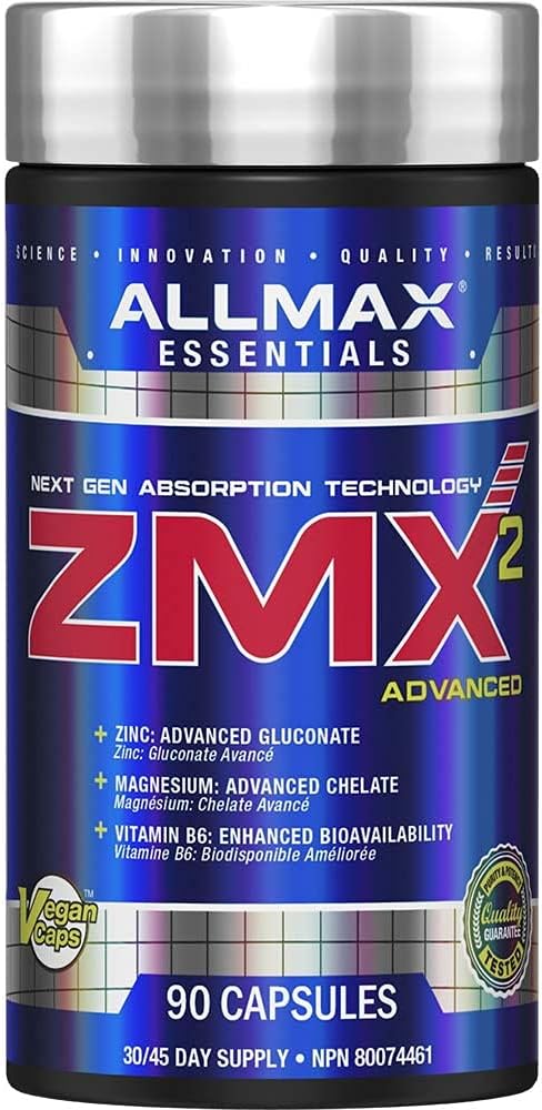 ALLMAX ZMX2 ZMA Advanced Magnesium , Zinc , Bisglycinate 90 Caps