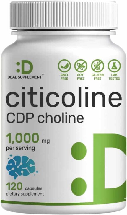 Deal Supplement Cognizin Citicoline Sitikolin CDP Choline 1000mg 120 Caps