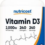 Nutricost Vitamin D3 2000 iu Softgels, 240 Softgels - Non-GMO & Gluten Free