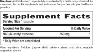 Country Life NAC N-Asetil Sistein 750 mg, 60 Vegan Kapsül - Görsel 3