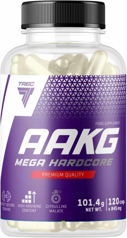 TREC Nutrition AAKG Nitric Oxide L-Arginine L-Citrulline Pump 120 Caps