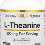 California Gold Nutrition L-Theanine Featuring AlphaWave, 200 mg, 60 Veggie Caps