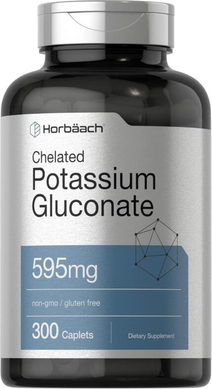 Horbäach Chelated Potassium Gluconate 595 mg 300 Caplets