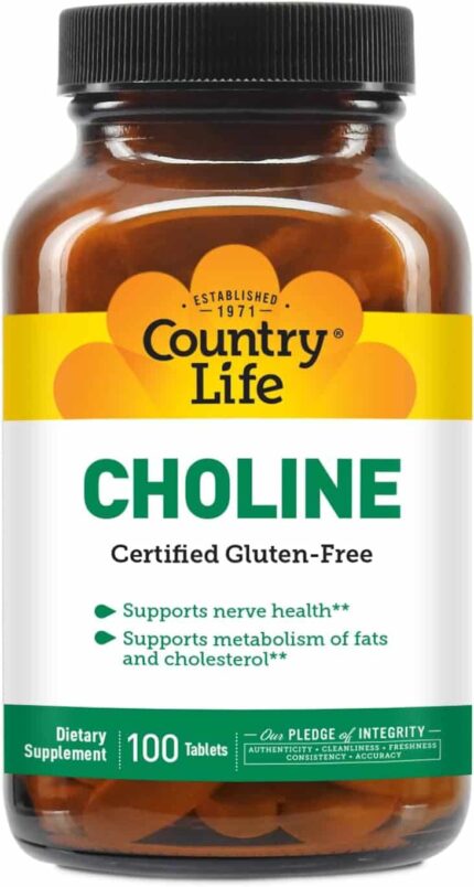 Country Life Choline Nerve Health 266 mg 100 Tablet