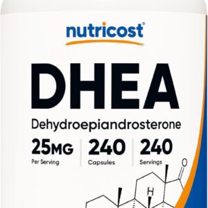 Nutricost DHEA 25mg, 240 Caps - Gluten Free, Soy Free, Non-GMO
