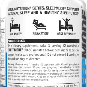 Evlution Nutrition Sleep Support Theanine Melatonin Gaba Valerian L-Tryptophan Lemon Balm and More – Restful Calm Caps