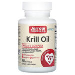 Jarrow Formulas Krill Oil Omega Fish Oils EPA DHA 60 Softgels