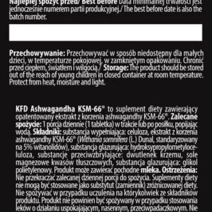 KFD Ashwagandha Ksm66 180 Tablet