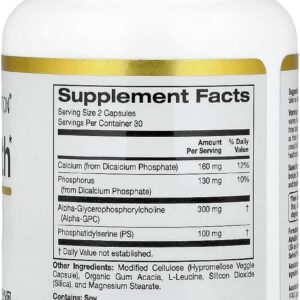 California Gold Nutrition Brain Health  60 Veggie Caps