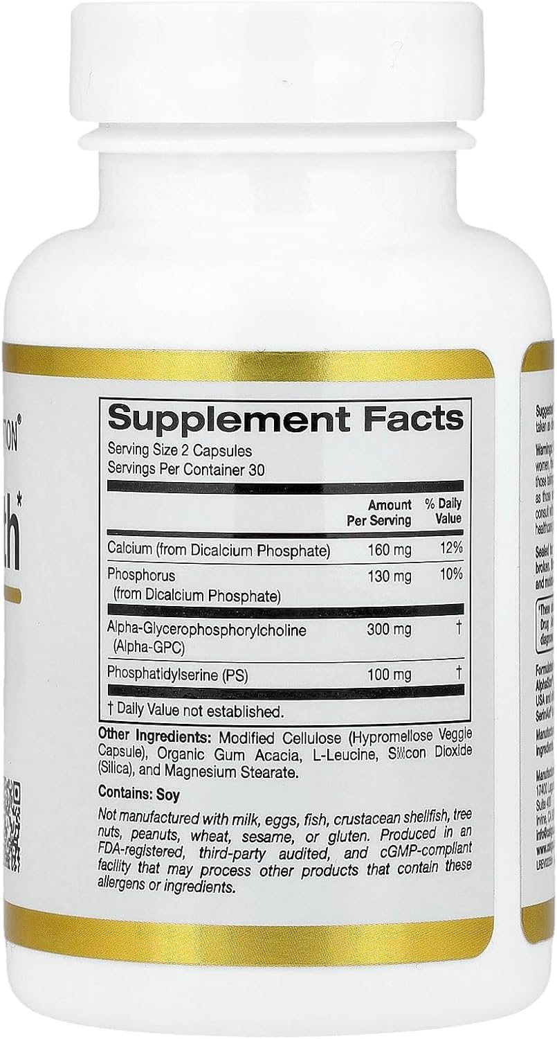 California Gold Nutrition Brain Health 60 Veggie Caps - Görsel 2