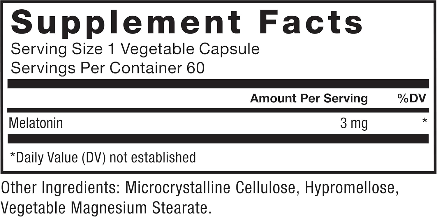 Force Factor Melatonin 3mg, Drug-Free Supplement, Vegan, Non-GMO, 60 Vegetable Caps - Görsel 4