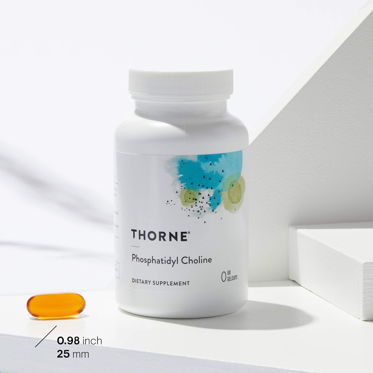 Thorne Phosphatidyl Choline – Phospholipid Complex for Cell Membrane Support Detox – 60 Gelcaps