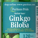 Puritan's Pride Ginkgo Biloba Extract 120 mg - 100 Caps