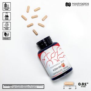 Nootropics Depot KSM66 Ashwagandha Capsules 300mg 90 Caps