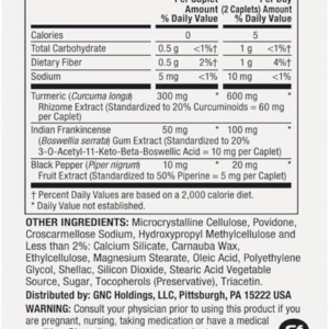 GNC TriFlex Glukozamin Turmeric (Zerdeçal) Formula – 60 Vegan Caplets