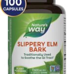 Nature's Way Slippery Elm Bark Traditional Support to Soothe the 100 Caps