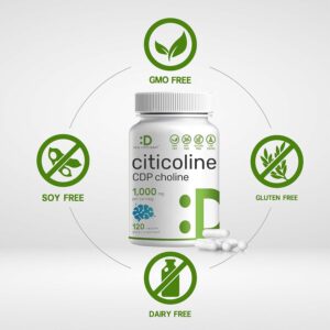 Deal Supplement Cognizin Citicoline Sitikolin CDP Choline 1000mg 120 Caps