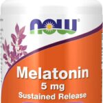 NOW Foods Melatonin 5 mg Sustained Release Formulated for a 4-Hour Release Period 120 Tablet