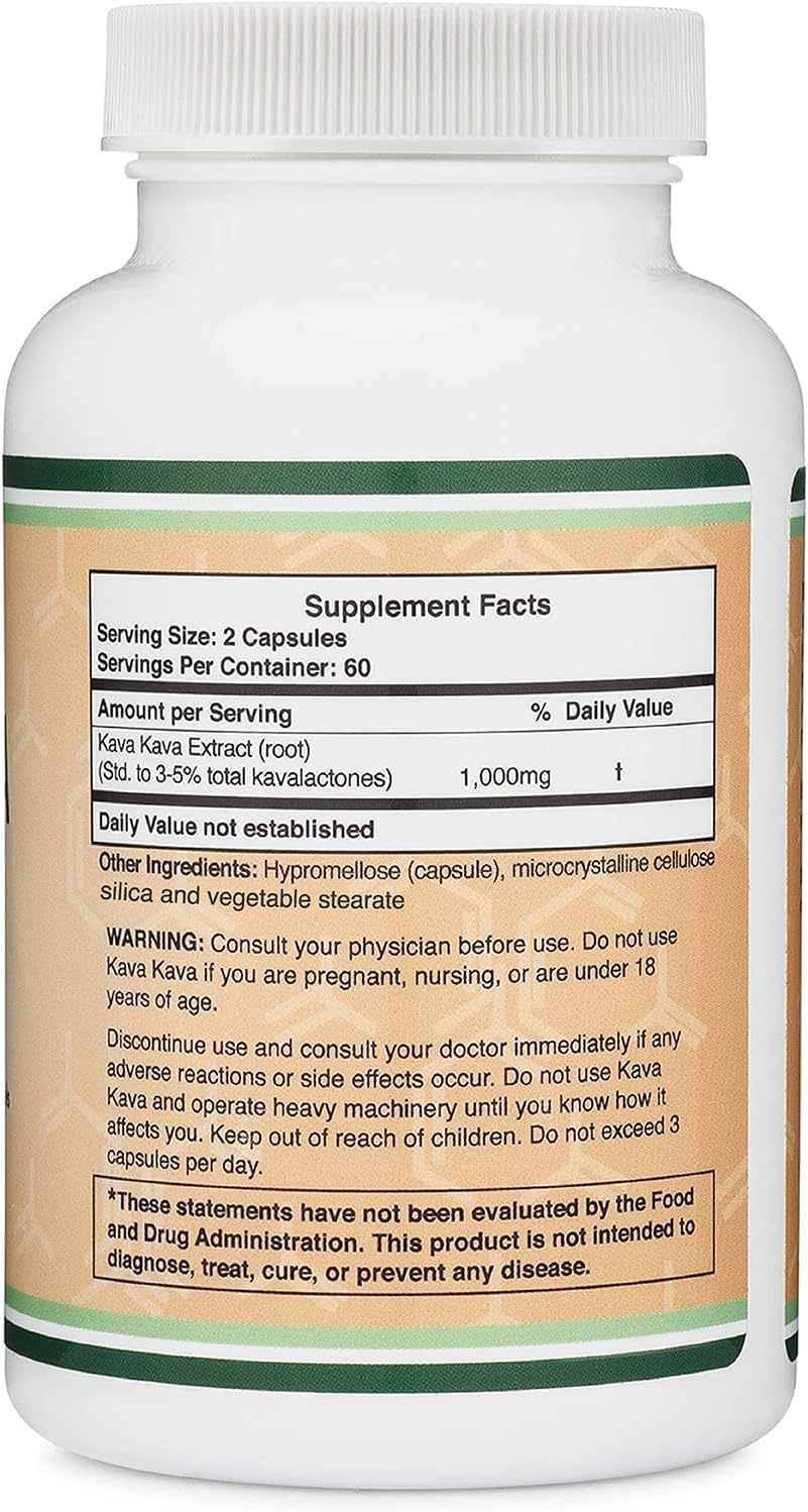 DOUBLE WOOD Kava Kava Extract 1000 Mg 120 Caps - Görsel 2
