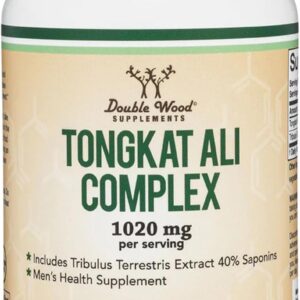Double Wood Tongkat Ali Extract Tribulus Longjack Eurycoma Longifolia for Men & Women 60 Caps