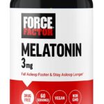 Force Factor Melatonin 3mg, Drug-Free Supplement, Vegan, Non-GMO, 60 Vegetable Caps