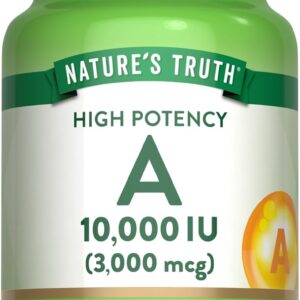 Nature's Truth, Vitamin A, High Potency, 10,000 IU (3,000 mcg), 100 Quick Softgels