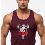 Baskılı Fitilli Beast Mode Bordo Atlet