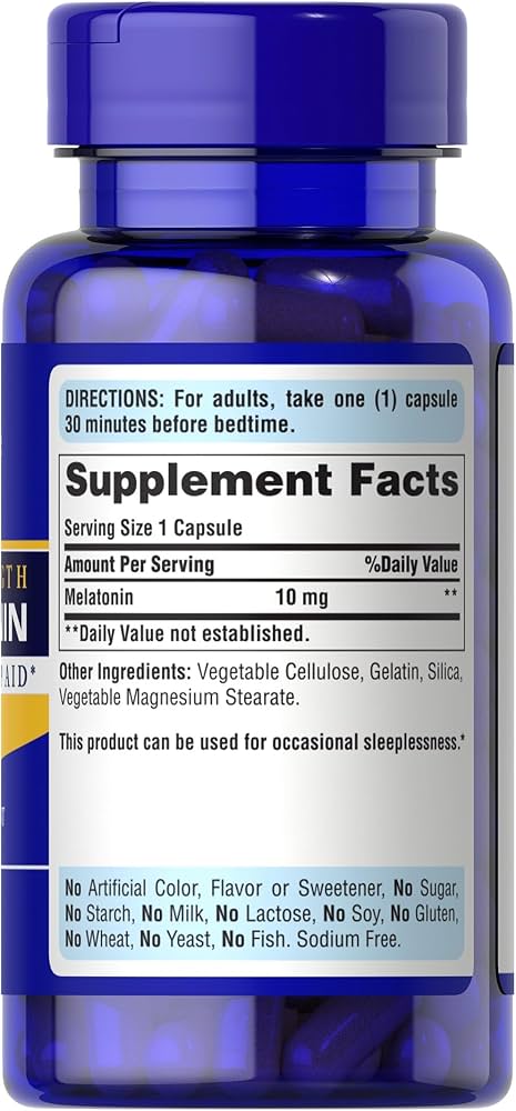 Puritan's Pride Melatonin 10 mg 120 Capsules - Görsel 2