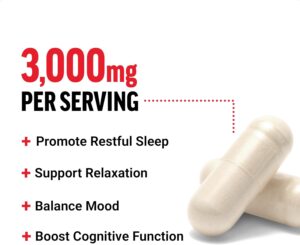Force Factor Glycine to Promote Relaxation and Restful Sleep Support Cognitive Mood Balance, and Nerve Health, 100 Vegetable Capsules - Görsel 2
